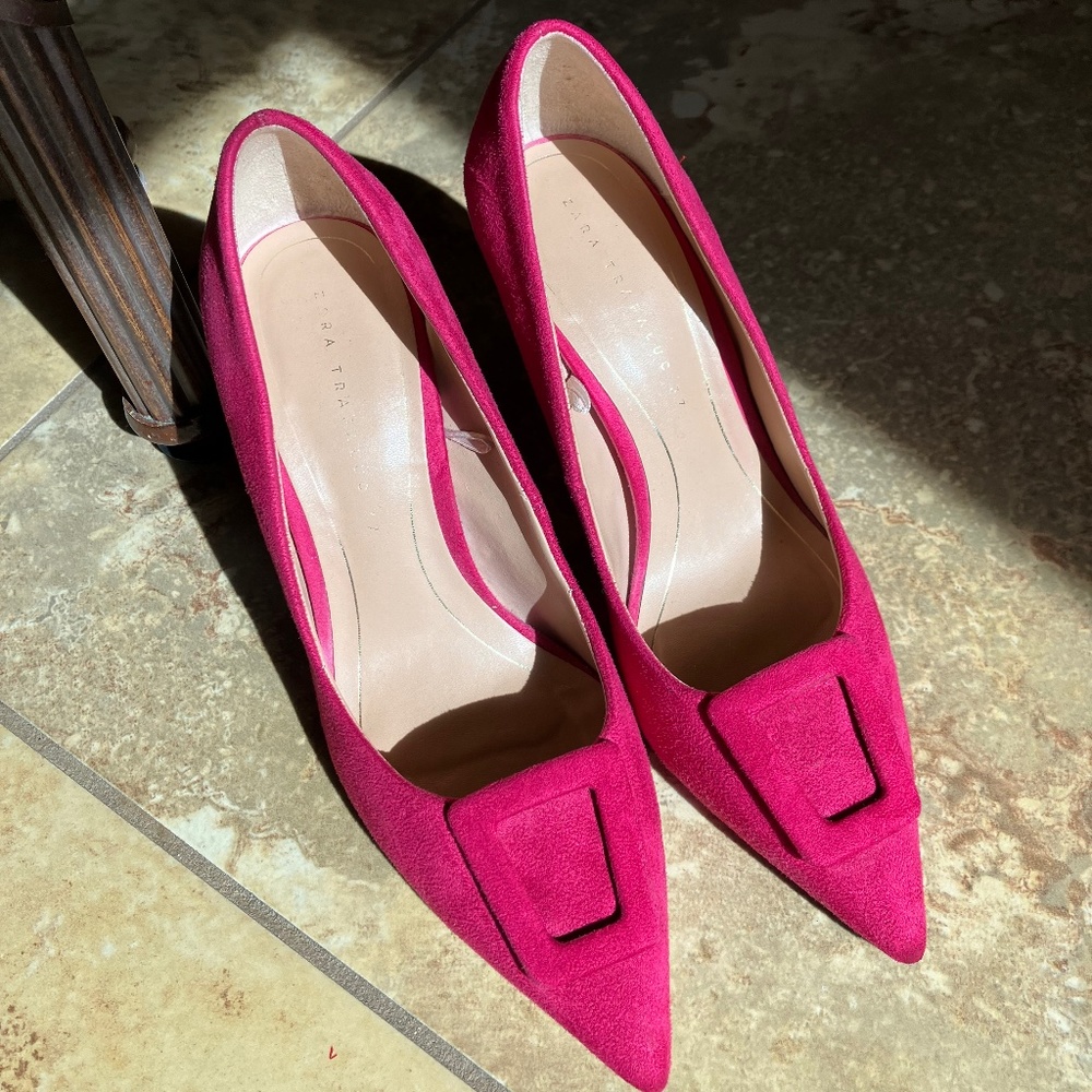 ZARA Trafaluc Fuchsia Heels
